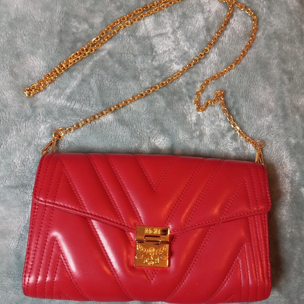 MCM Crossbody Leather Quilted Bag